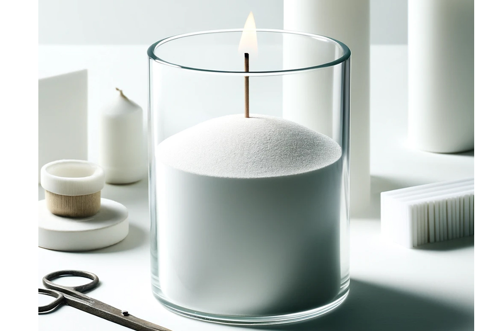 ساخت شمع داخل شیشه استوانه ای