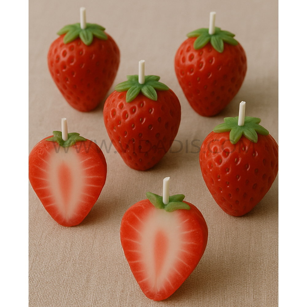 چگونه شمع درست کنیم؟ آموزش شمع توت فرنگی دو رنگ