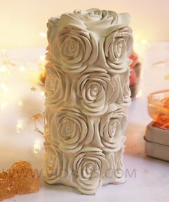 قالب سیلیکونی استوانه گل رز ژورنالی