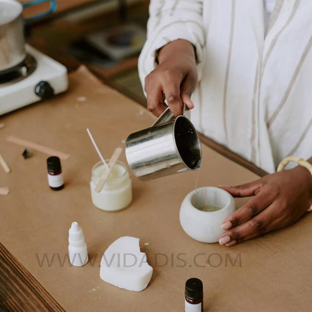 مراحل ساخت شمع چند رنگ به صورت مرحله به مرحله