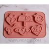 قالب سیلیکونی ورقه ای ست قلب و ایموجی
