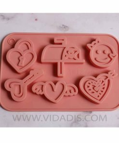 قالب سیلیکونی ورقه ای ست قلب و ایموجی