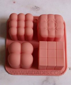 قالب سیلیکونی ورقه ای ست روبیک چهار عددی طرح یک