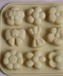 قالب سیلیکونی ورقه ای  گل و پاپیون