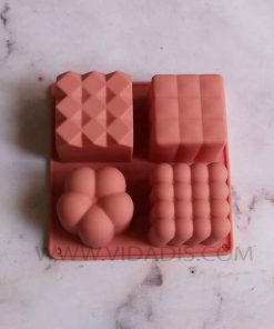 خرید قالب سیلیکونی ورقه ای ست روبیک چهار عددی طرح دو