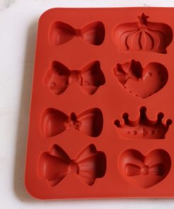 Alternative view of قالب سیلیکونی ورقه ای ست قلب و تاج و پاپیون