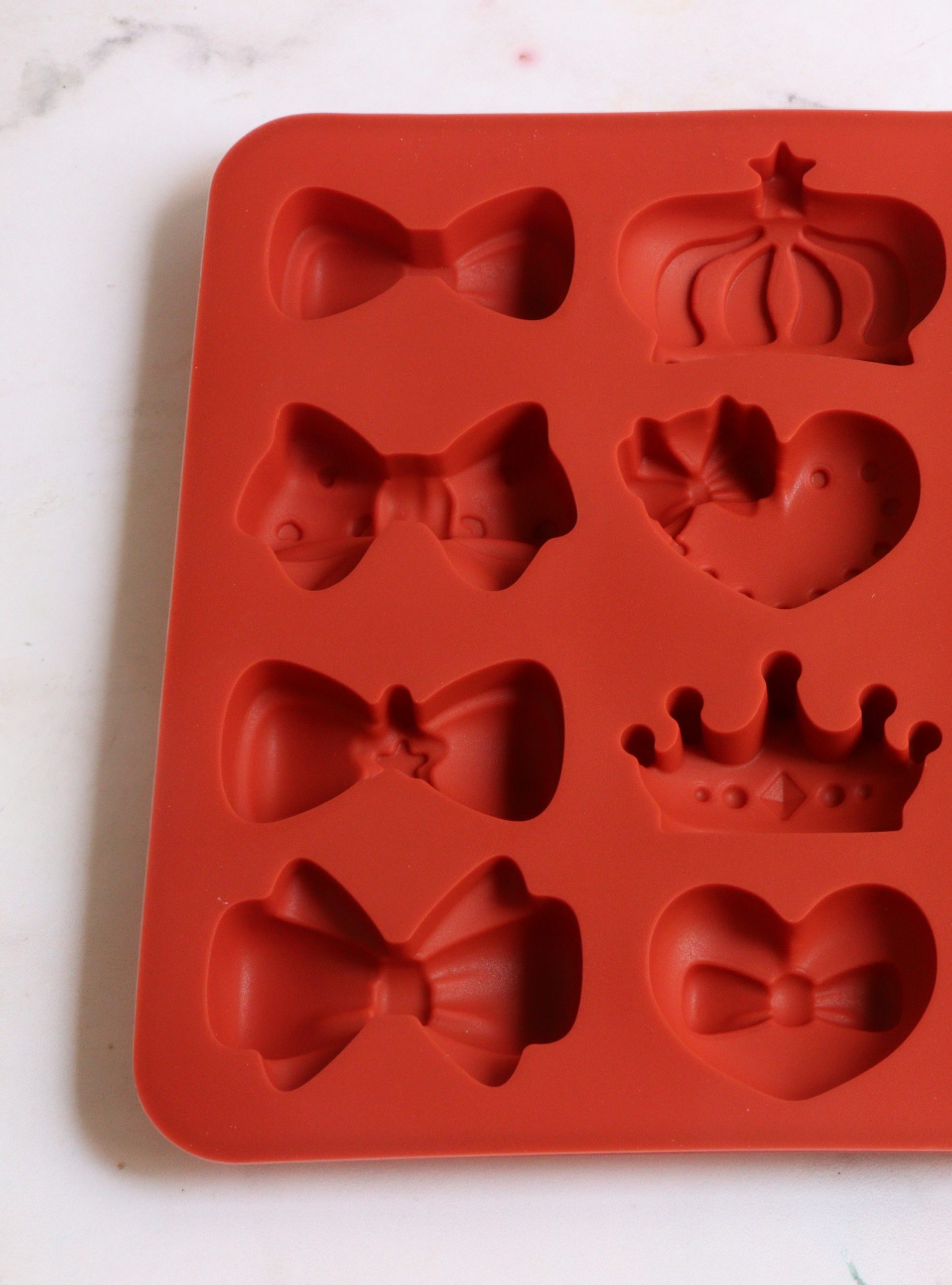 قالب سیلیکونی ورقه ای ست قلب و تاج و پاپیون - Image 2