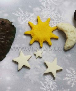 قالب سیلیکونی ست .ماه و خورشید و ستاره
