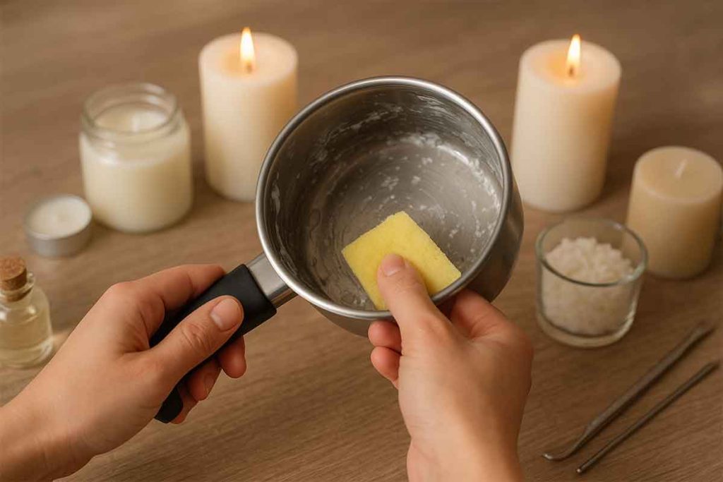 روش تمیز کردن ظروف شمع سازی